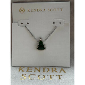 Kendra Scott Silver Christmas Tree Necklace
